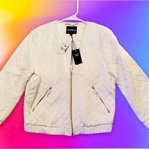 One time only! Express Minus The Leather White Jacket New W/ Tags